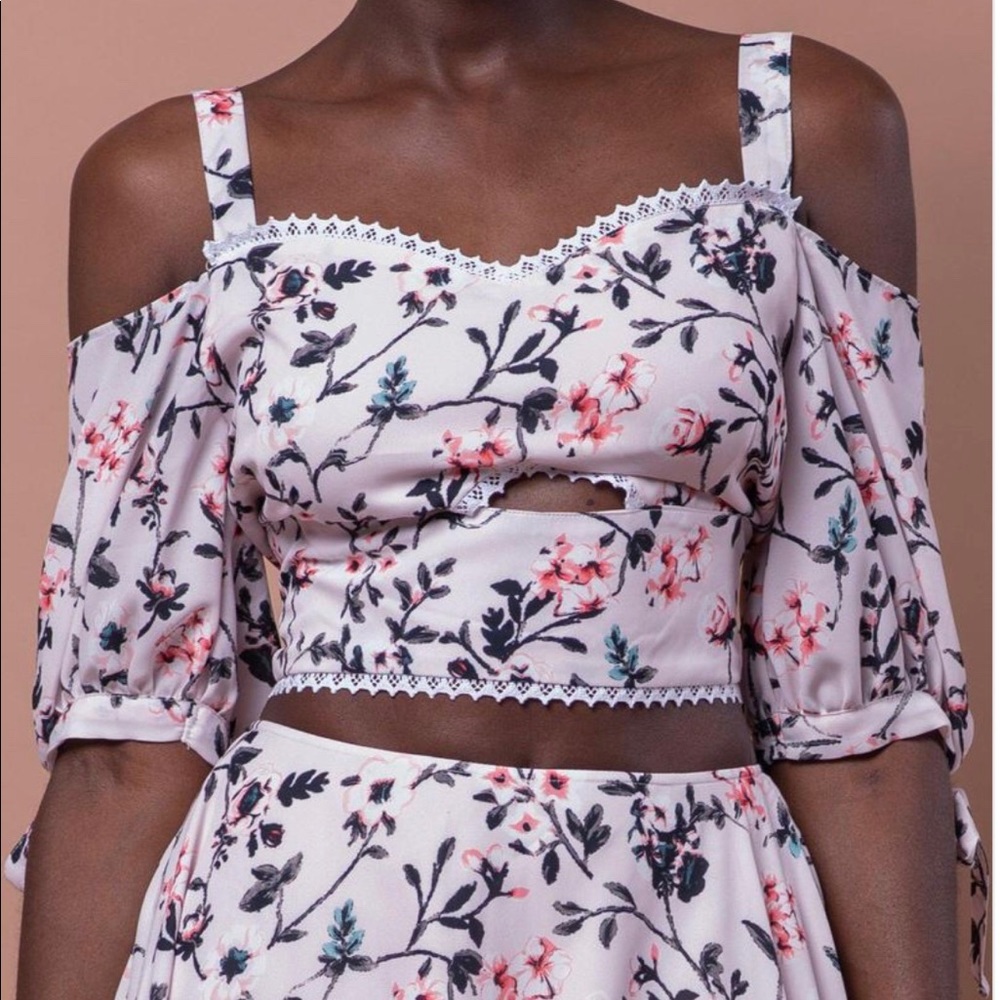 ByEgreis floral skirt set
